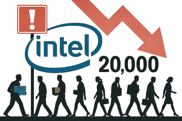 🚨 Intel anuncia un nuevo recorte de 20.000 empleos en medio de su crisis empresarial